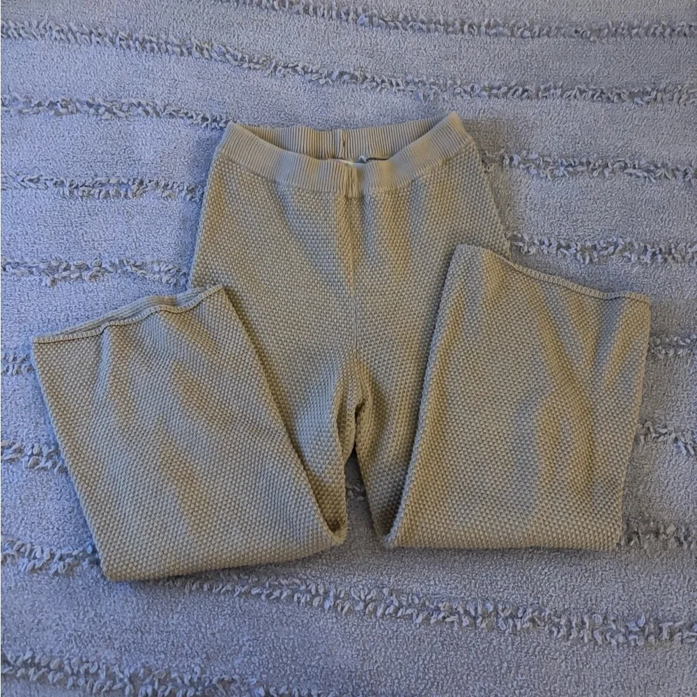 Cozy Sage Waffle Knit Lounge Set Hailee Sweater Set - Picture 9 of 12